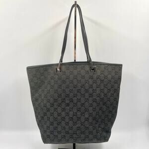 Gucci Vintage GG Denim Tote Bag Monogram Supreme Joy Small Canvas Web Sherry
